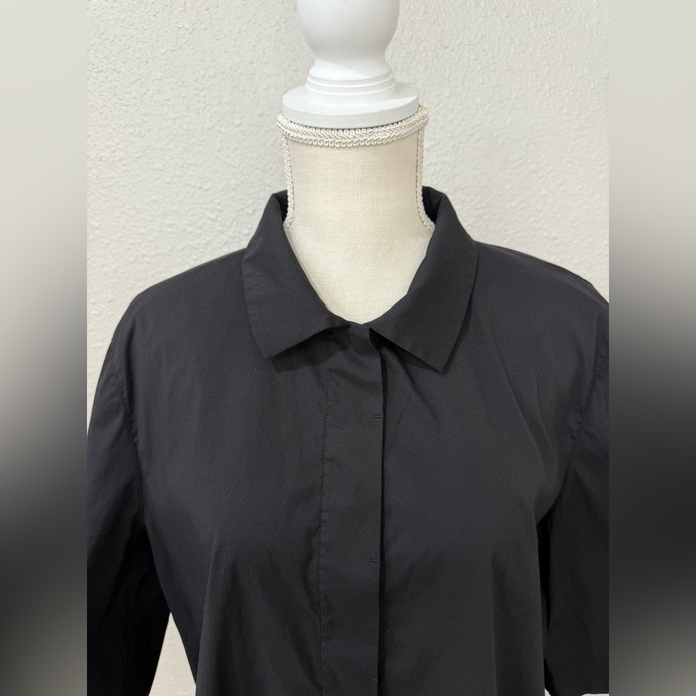 Lafayette 148 New York Plus Marla Blouse Women's Black XL - Picture 5 of 10